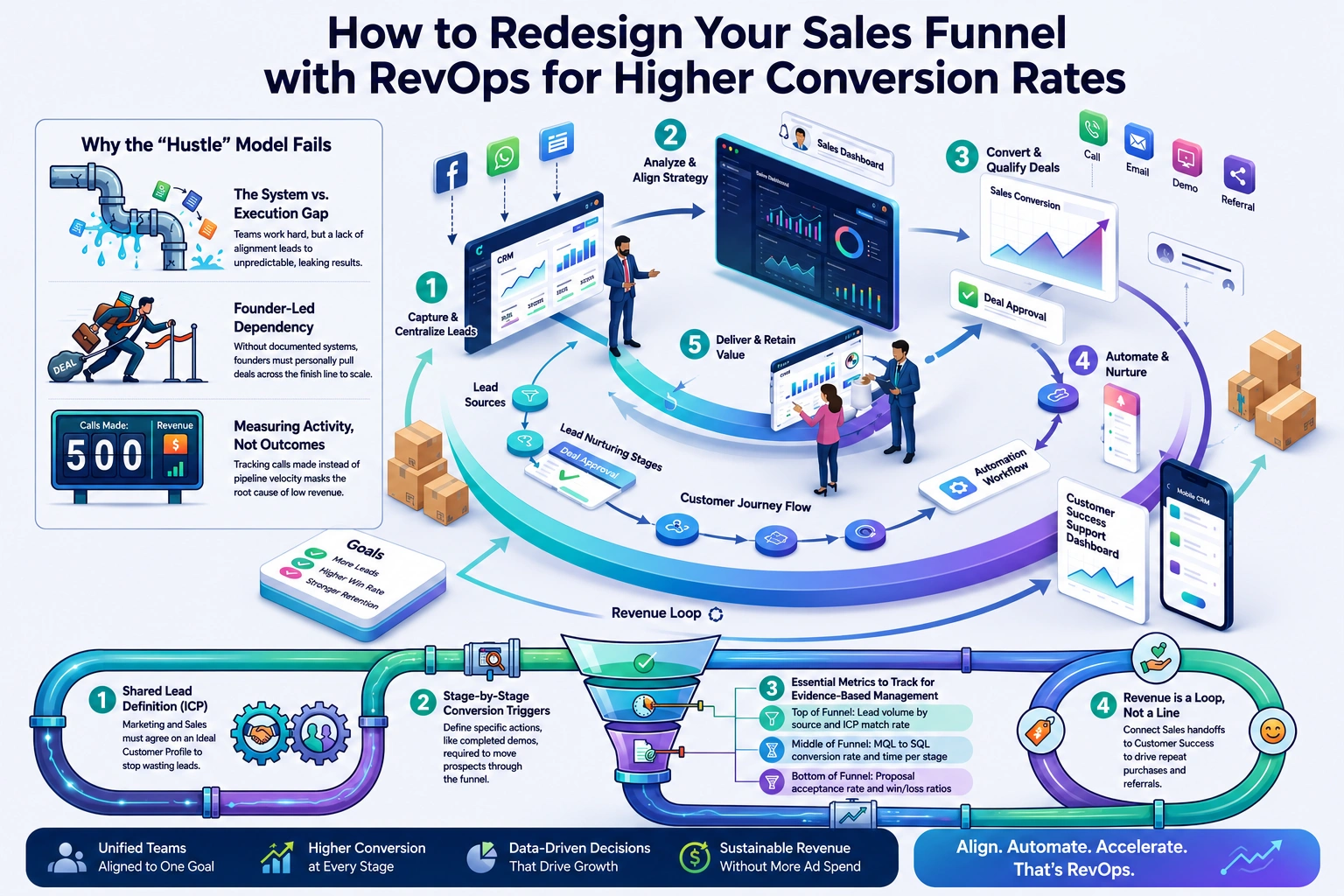 How to redesign sales funnel with RevOps for higher conversion rates in Indian SMEs